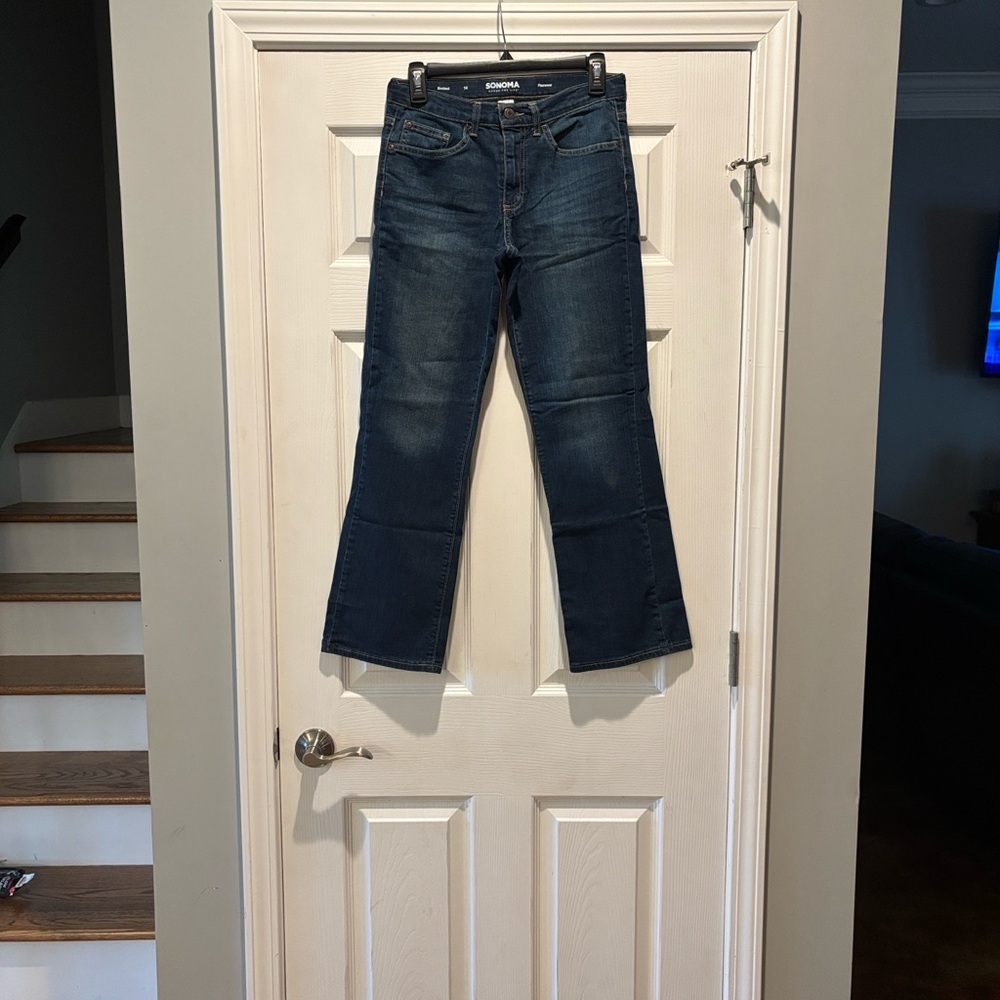 Sonoma Dark Blue Straight Leg Jeans